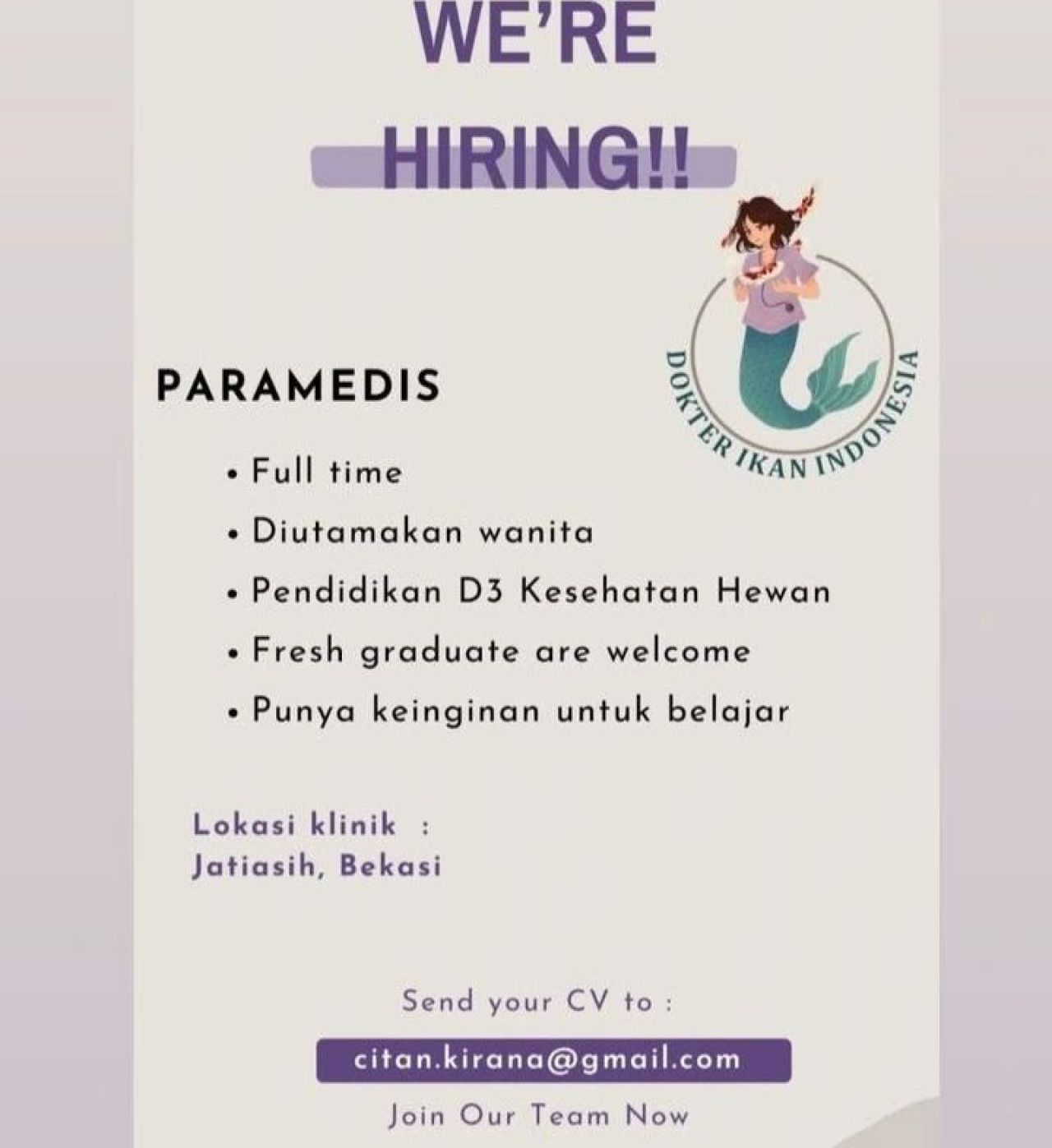 Lowongan Dokter Ikan Indonesia