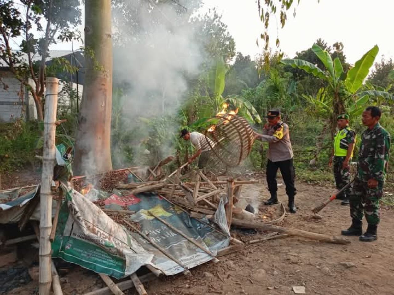 Saat penggrebekan lokasi sabung ayam pada 26 Agustus 2024