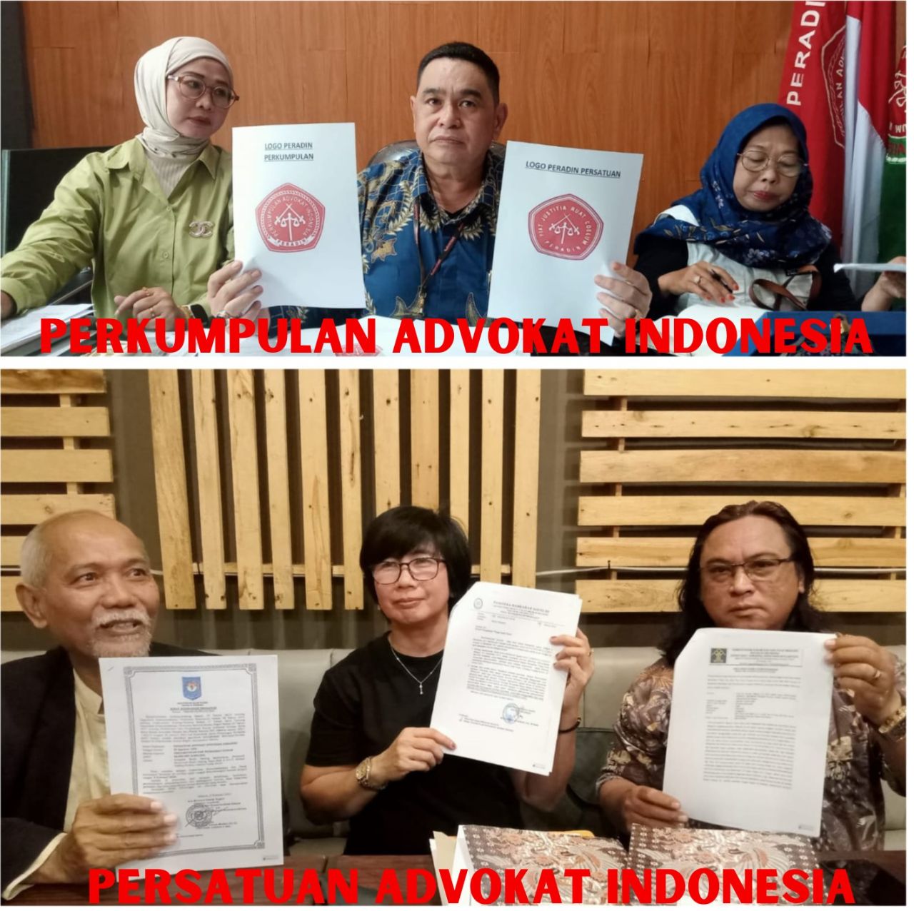 DPW Peradin perkumpulan (foto atas), dan BPW PERADIN Persatuan (foto bawah)