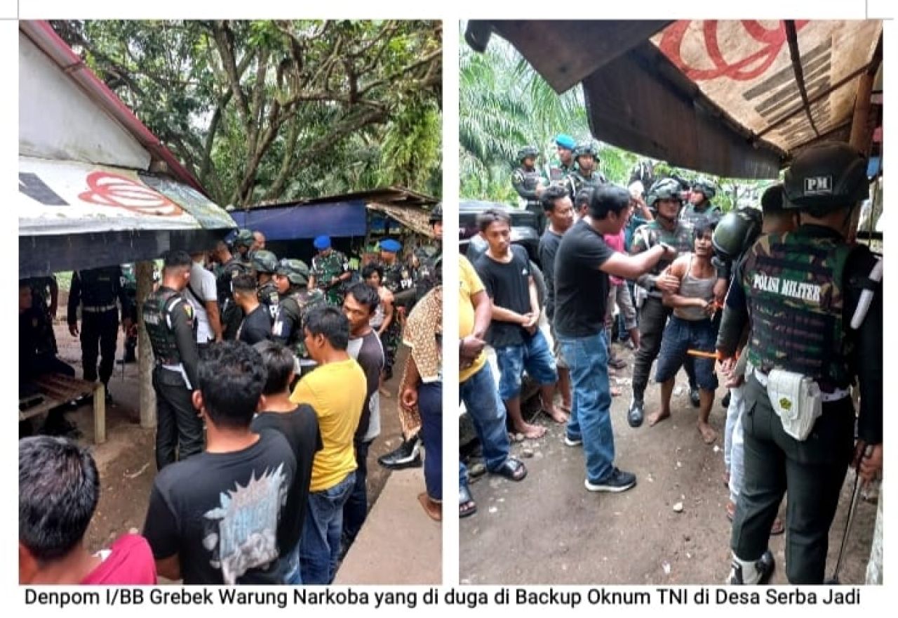 Penggrebekan warung narkotika di Desa Serba Jadi