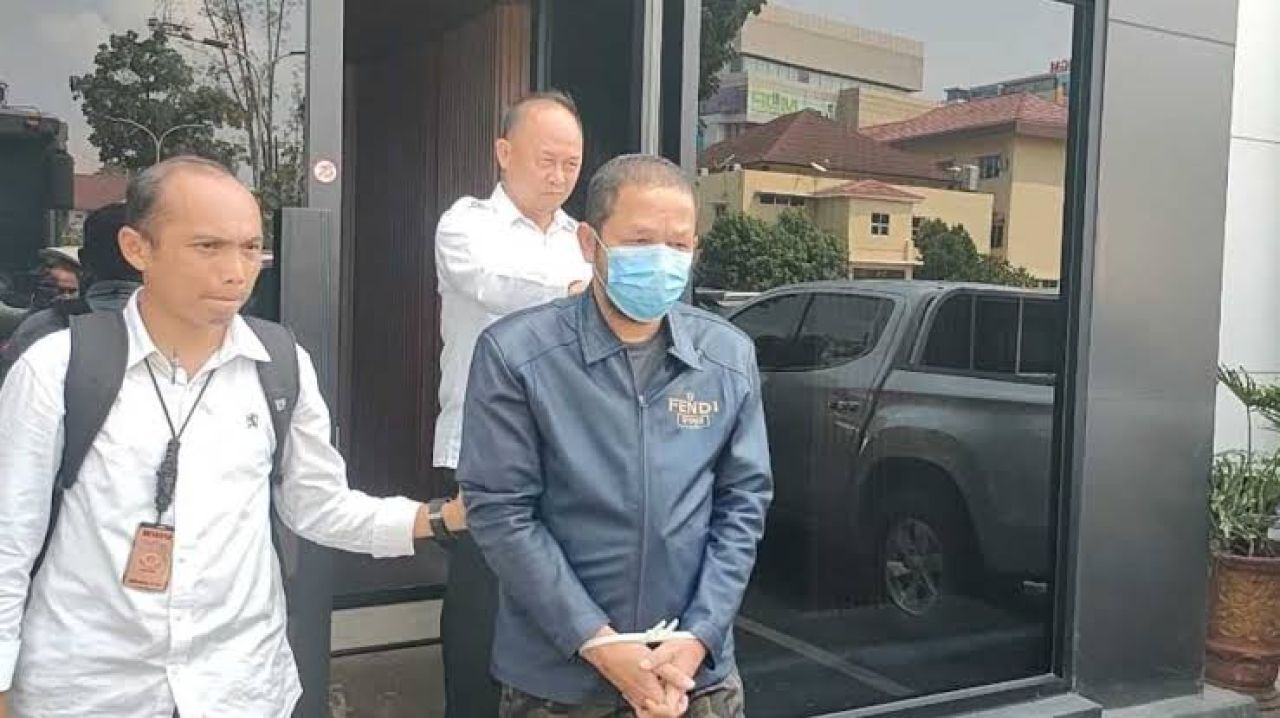 Ahmad Effendy Noor saat disangka Polda Sumatera Selatan