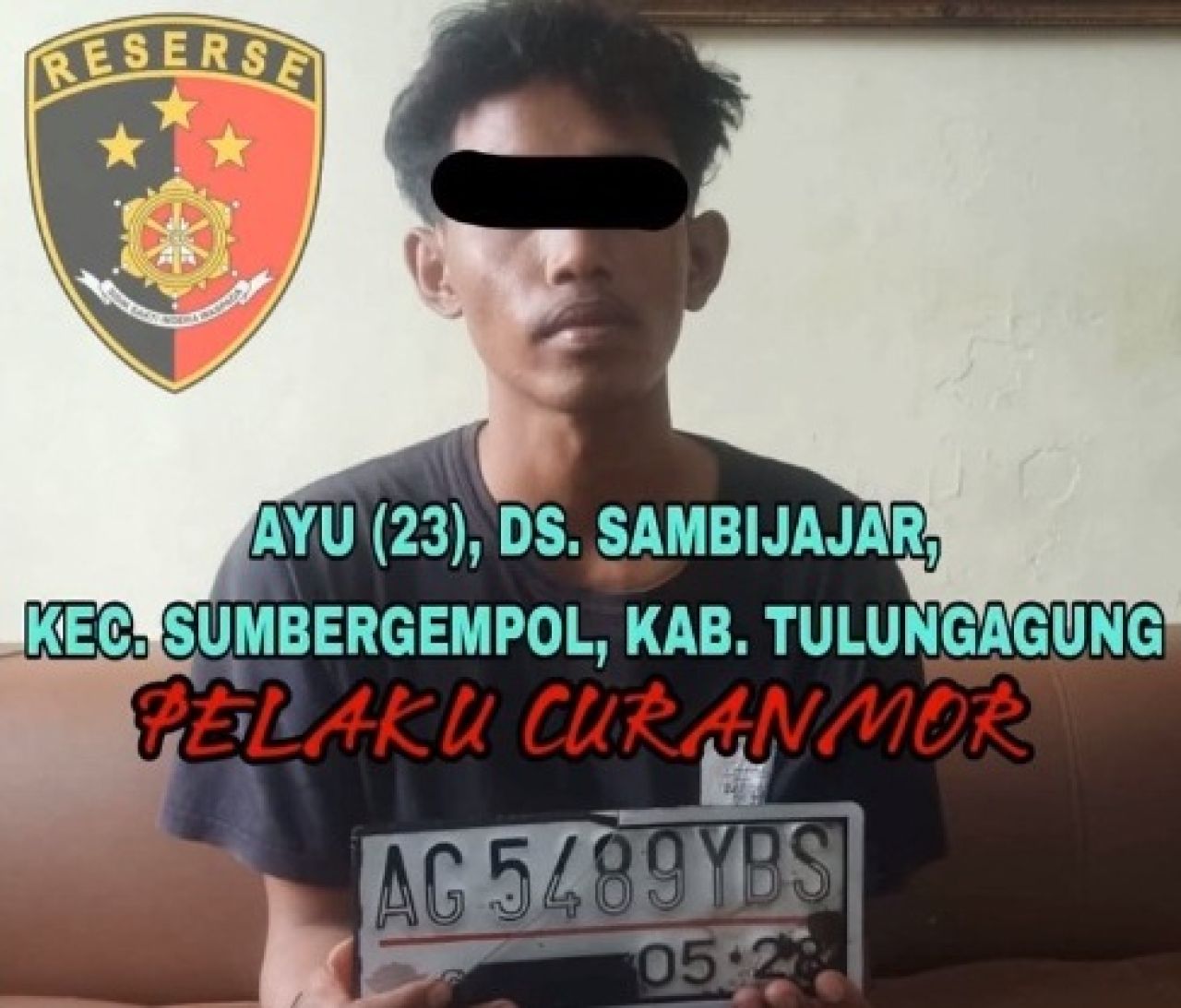 Pemuda berinisial A.Y.U