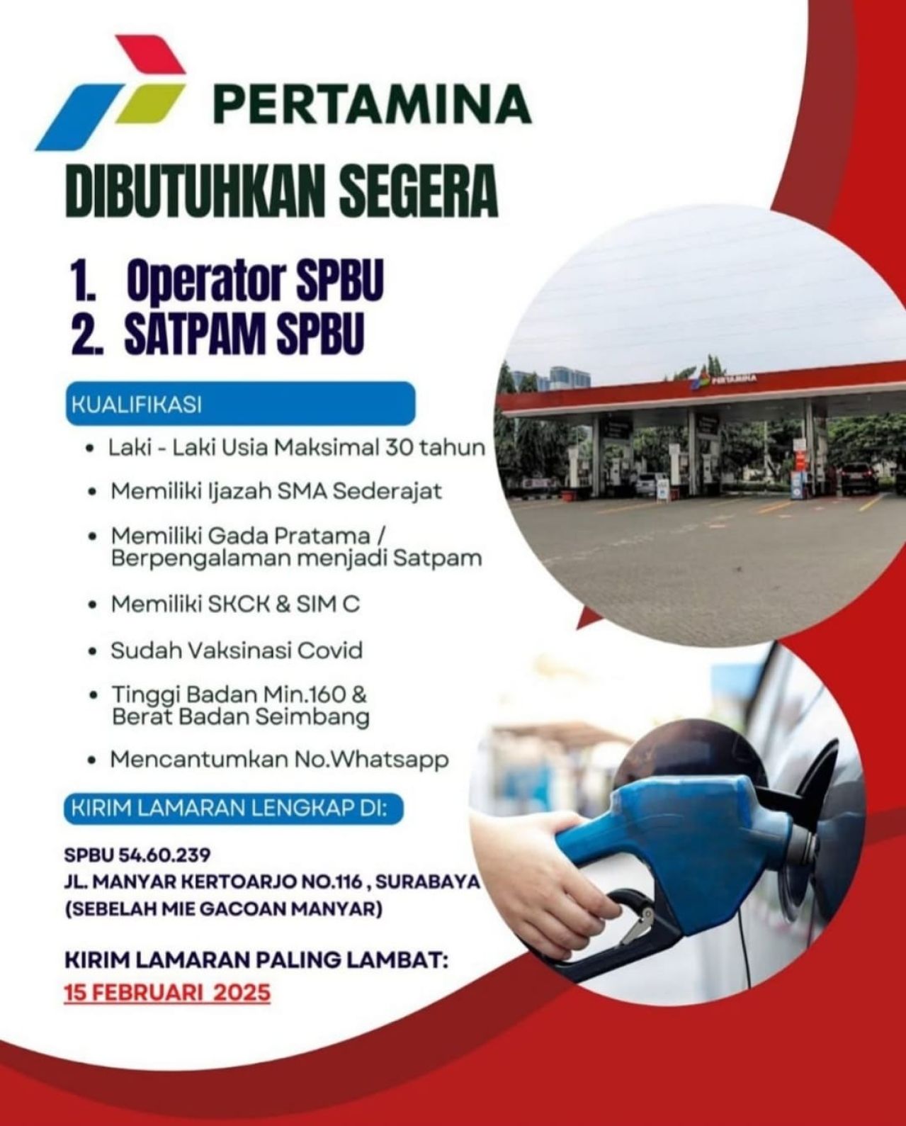 Lowongan kerja operator SPBU