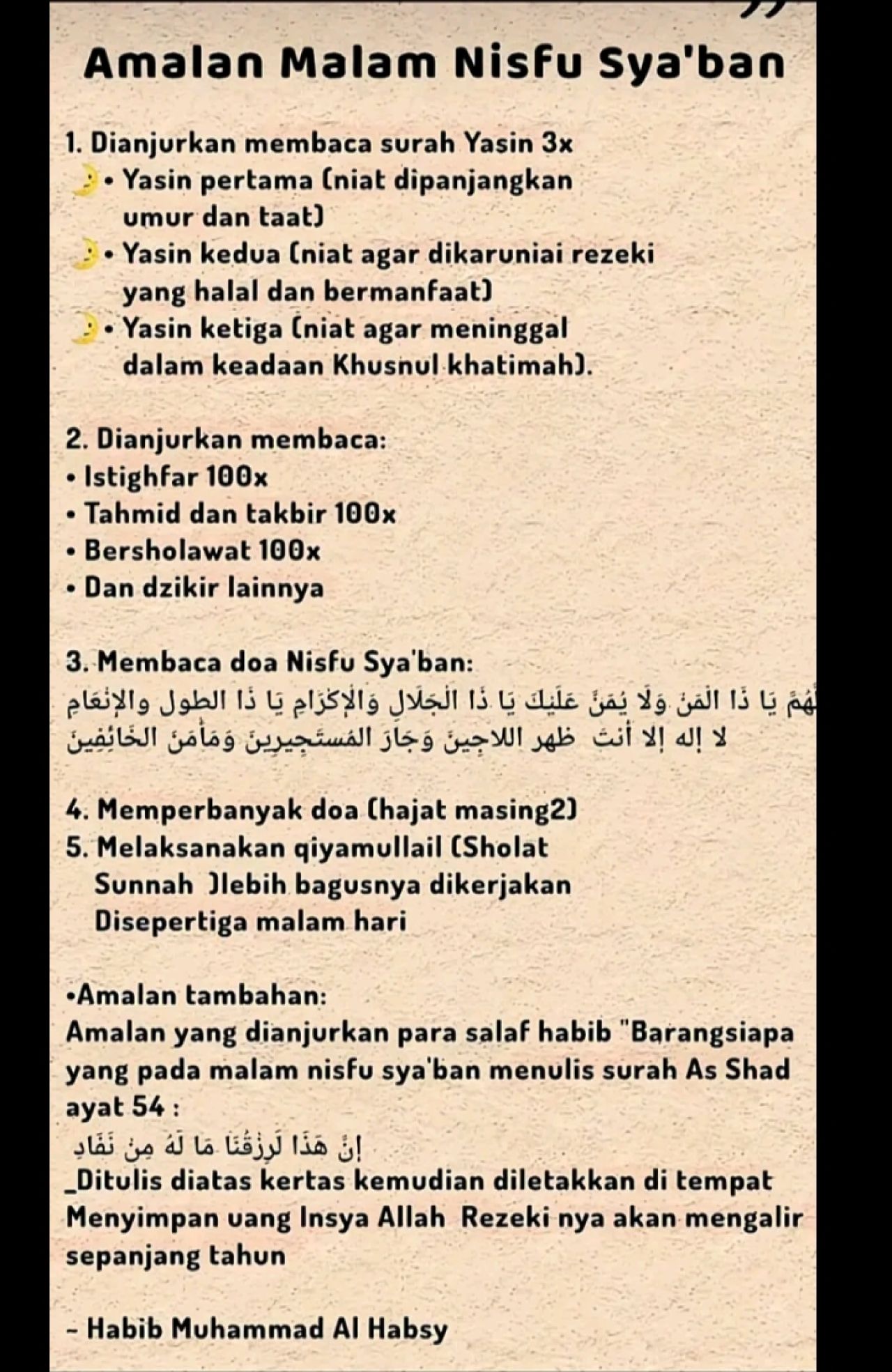 Amalan di malam Nisfu Syaban