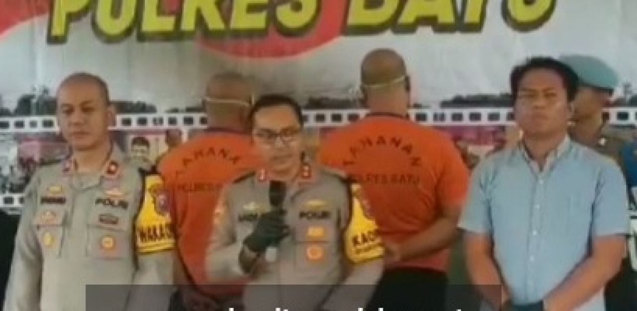 Kapolres Batu saat konpers