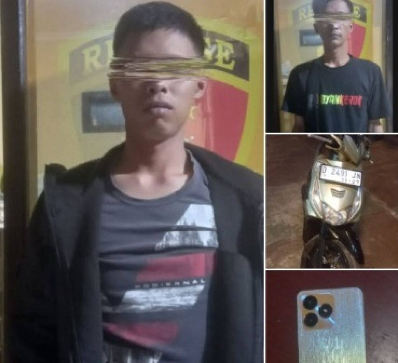 Dua terduga pelaku tindak pidana pencurian dengan kekerasan