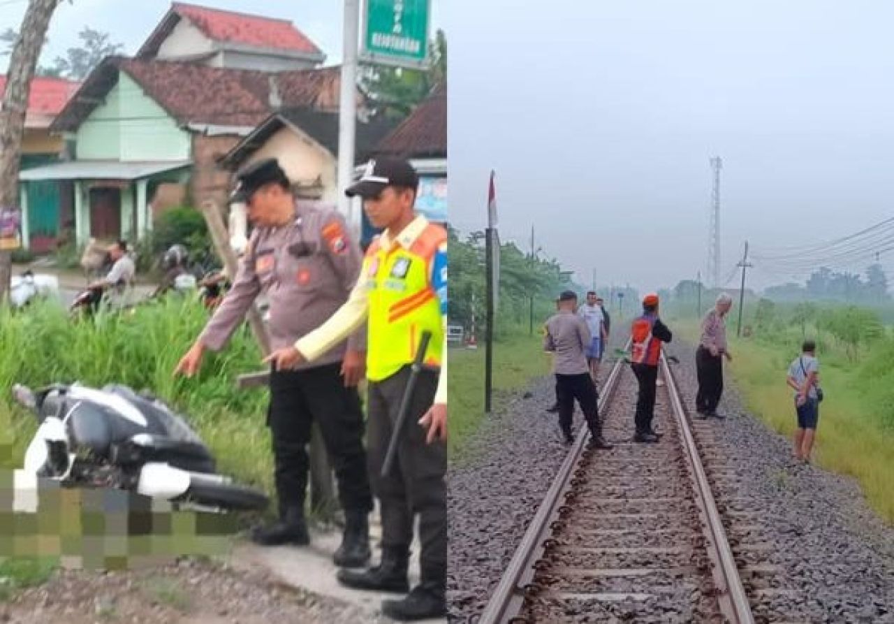 Anggota Polsek Ngunut evakuasi korban