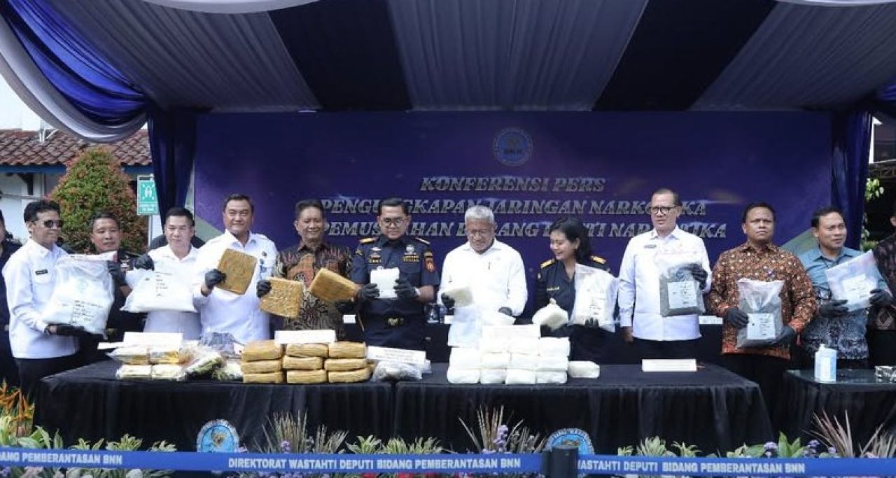 Konferensi pers yang digelar di Kantor Pusat BNN RI
