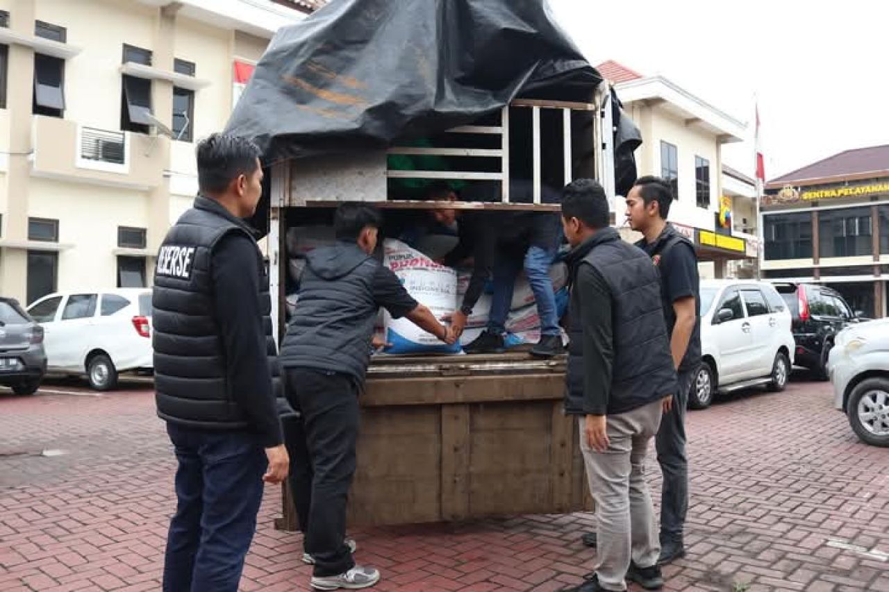 Pupuk subsidi yang diamankan Polres Banjarnegara