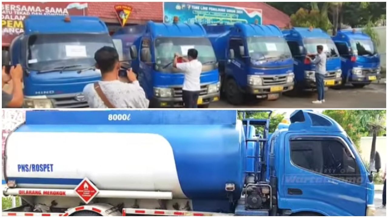 Truk tangki solar PT Mitra Central Niaga