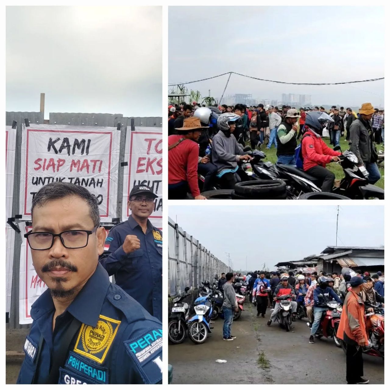 Massa aksi di lahan Tambak OSO