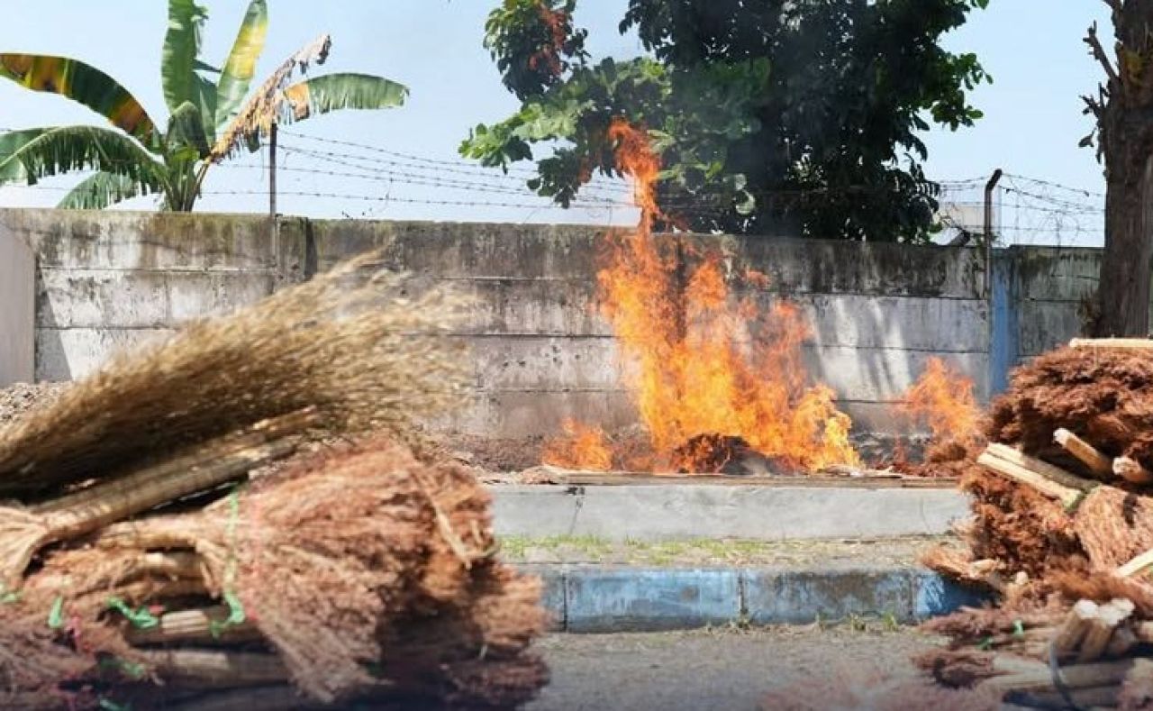 Pemusnahan rokok tanpa cukai, tekstil impor tanpa dokumen, perangkat elektronik