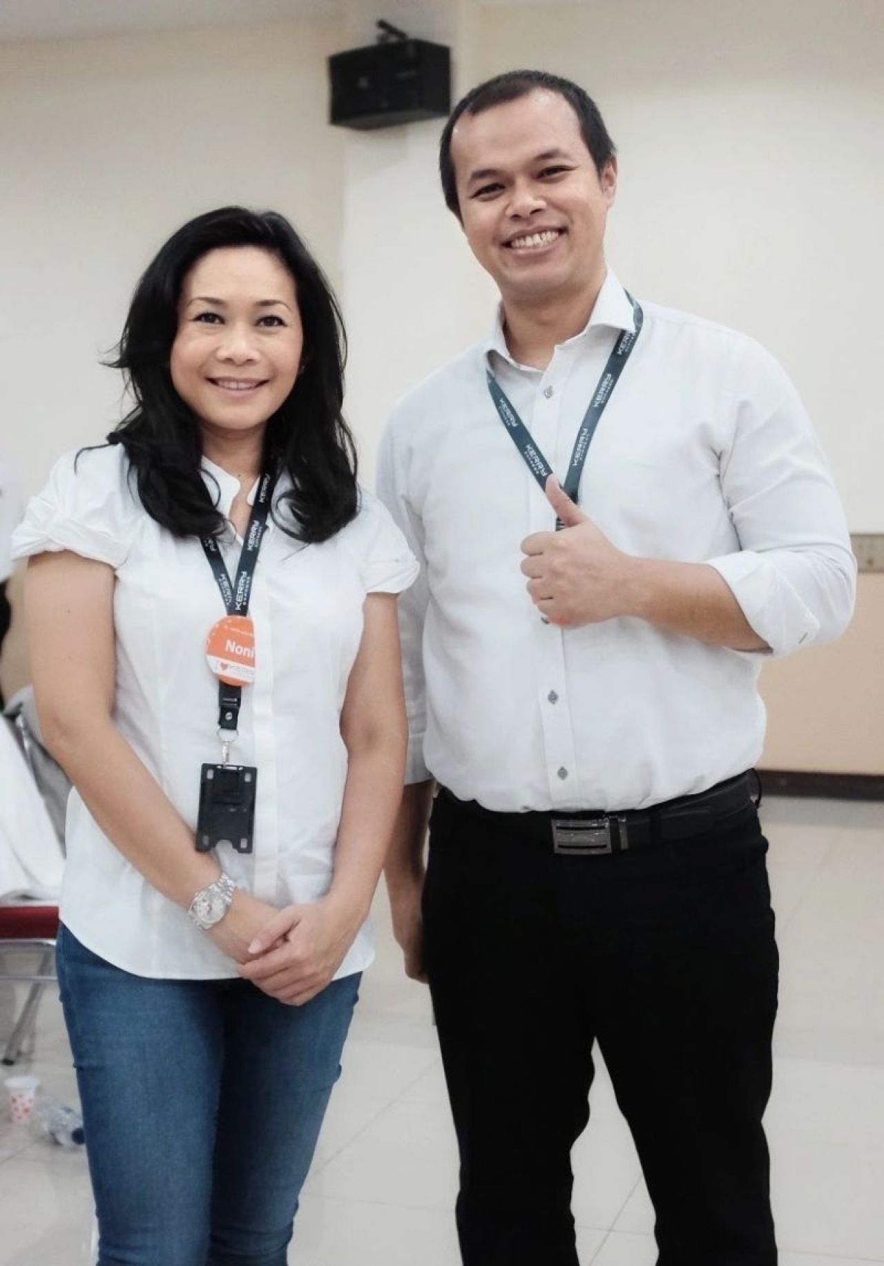 Arbianto dan Bu Noni Purnomo (Direktur Utama PT Blue Bird Tbk.)