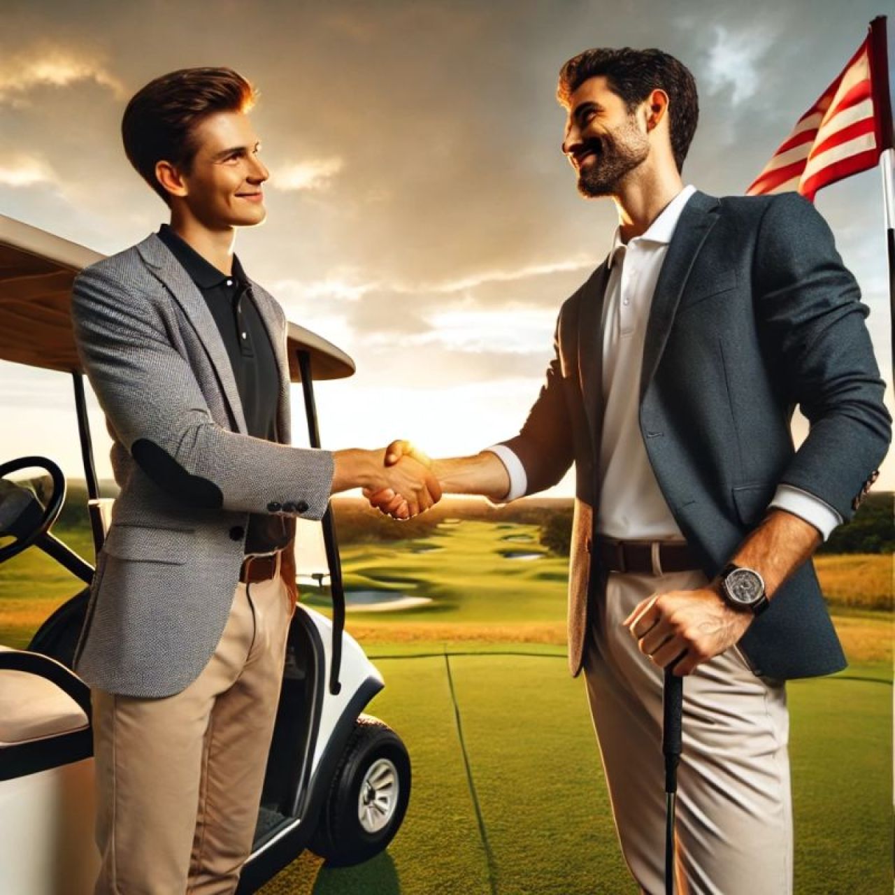 Ilustrasi di lapangan golf