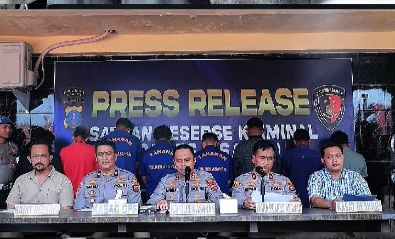 Konpers terkait kasus judi sabung ayam di Polres Asahan