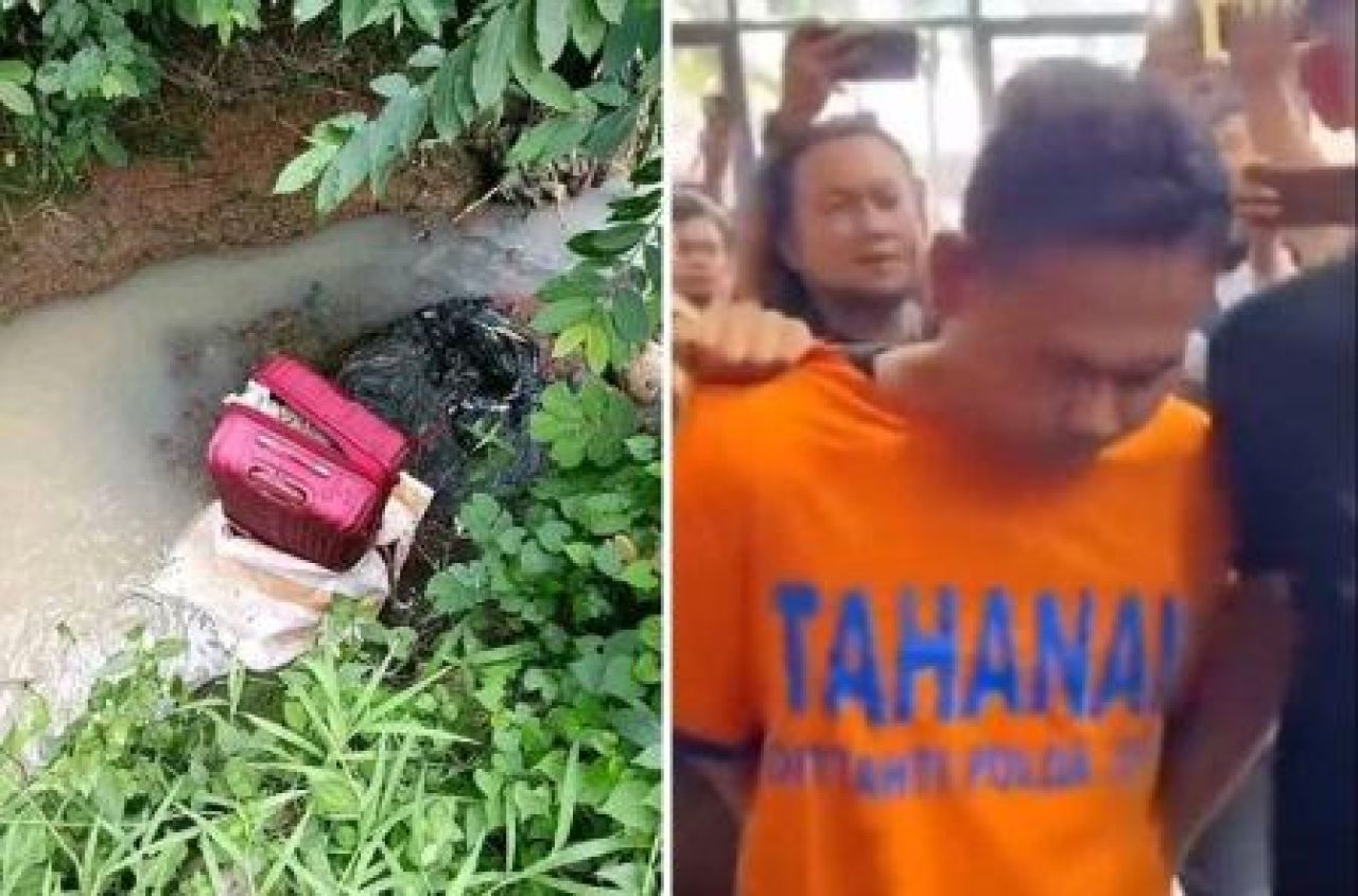 Koper berisi potongan tubuh Uswatun dan Rohmad Tri Hartanto