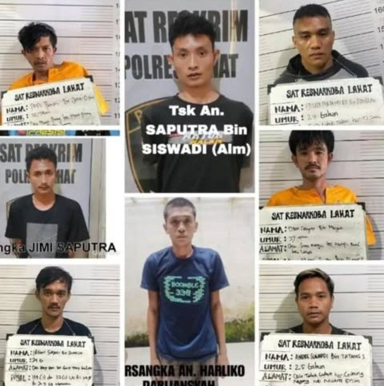 8 tahanan Polres Lahat yang kabur
