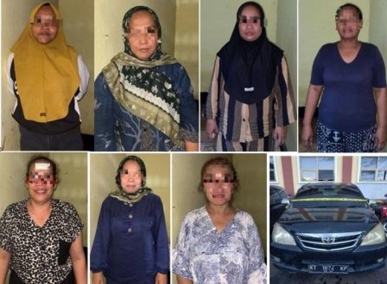 7 pelaku penipuan dan barang bukti
