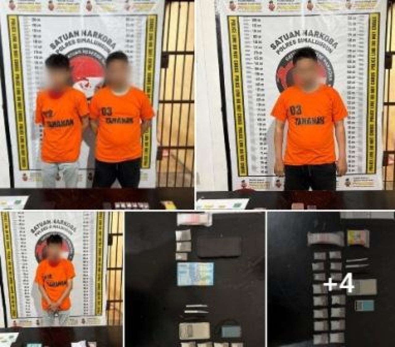 Pengedar sabu dan barang bukti