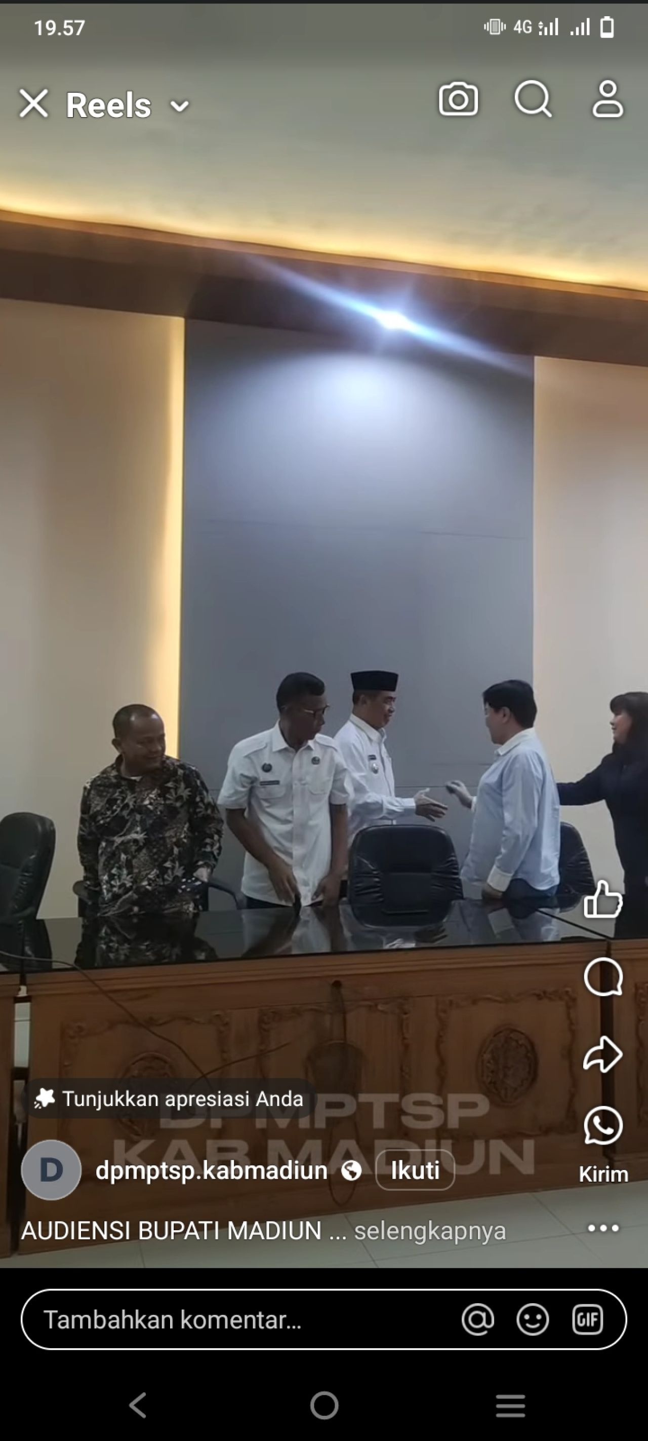 Bupati Madiun bersama perwakilan investor saat audiensi