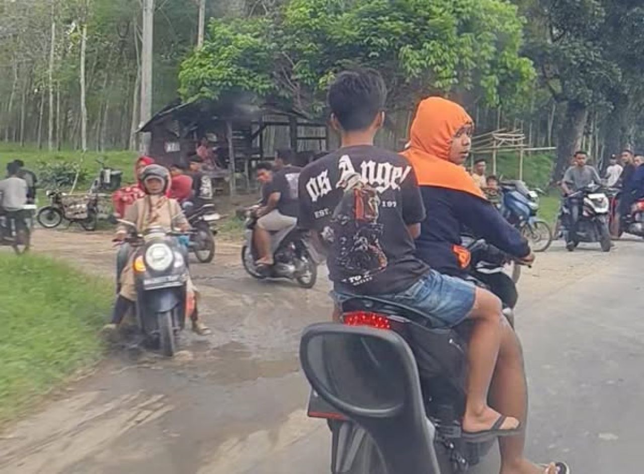Balap liar dibubarkan  di Jalur Medan-tebing Tinggi