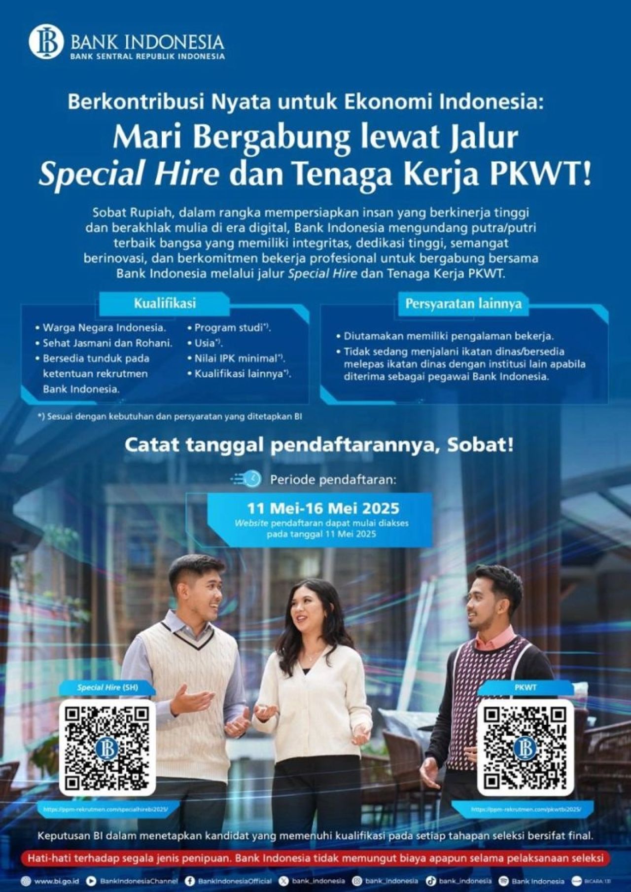 Lowongan kerja di Bank Indonesia