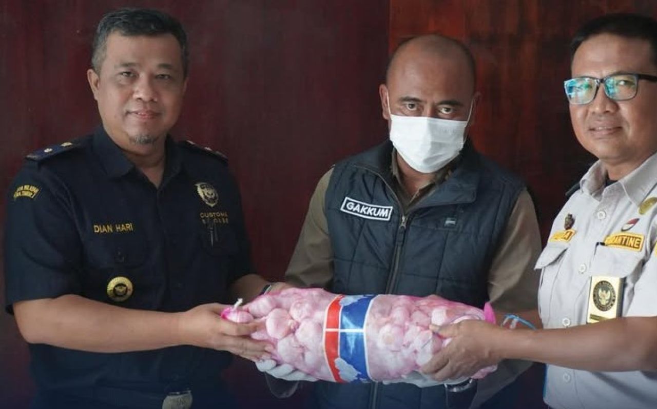 Bawang Putih yang ditegah oleh petugas Bea Cukai