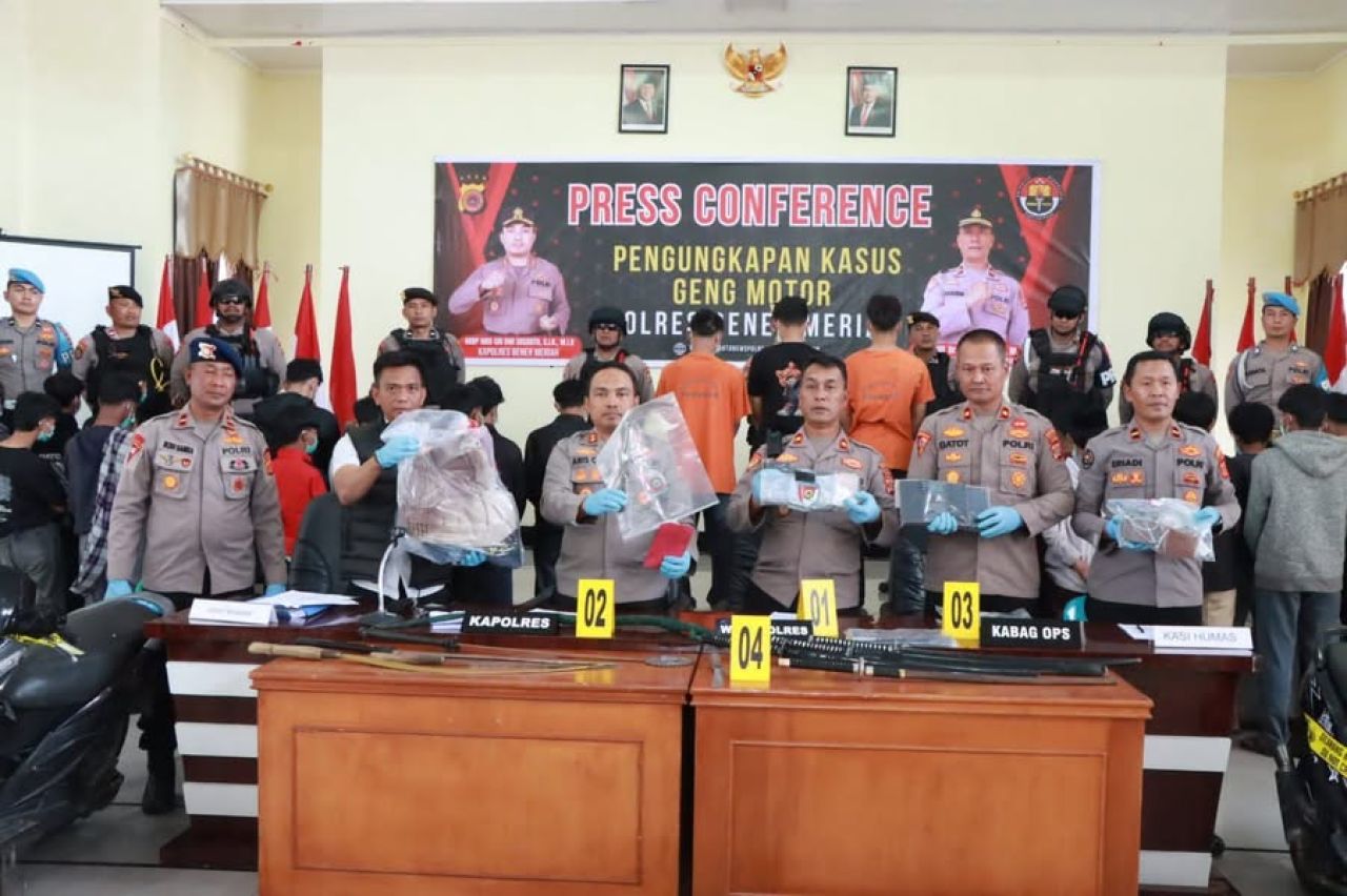 Konferensi pers terkait pengungkapan kasus kekerasan terhadap anak