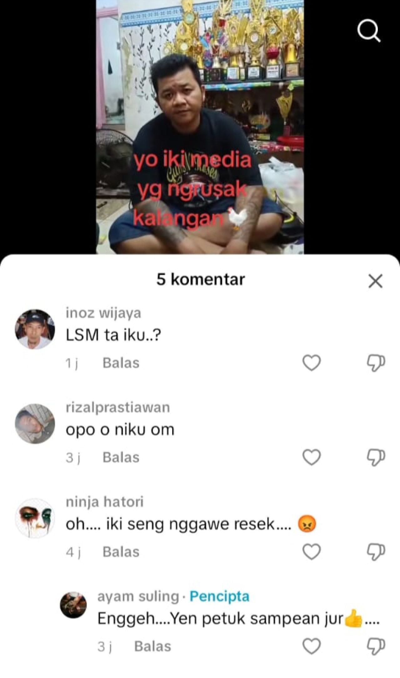 Postingan di TikTok yang memicu ancaman kekerasan terhadap wartawan