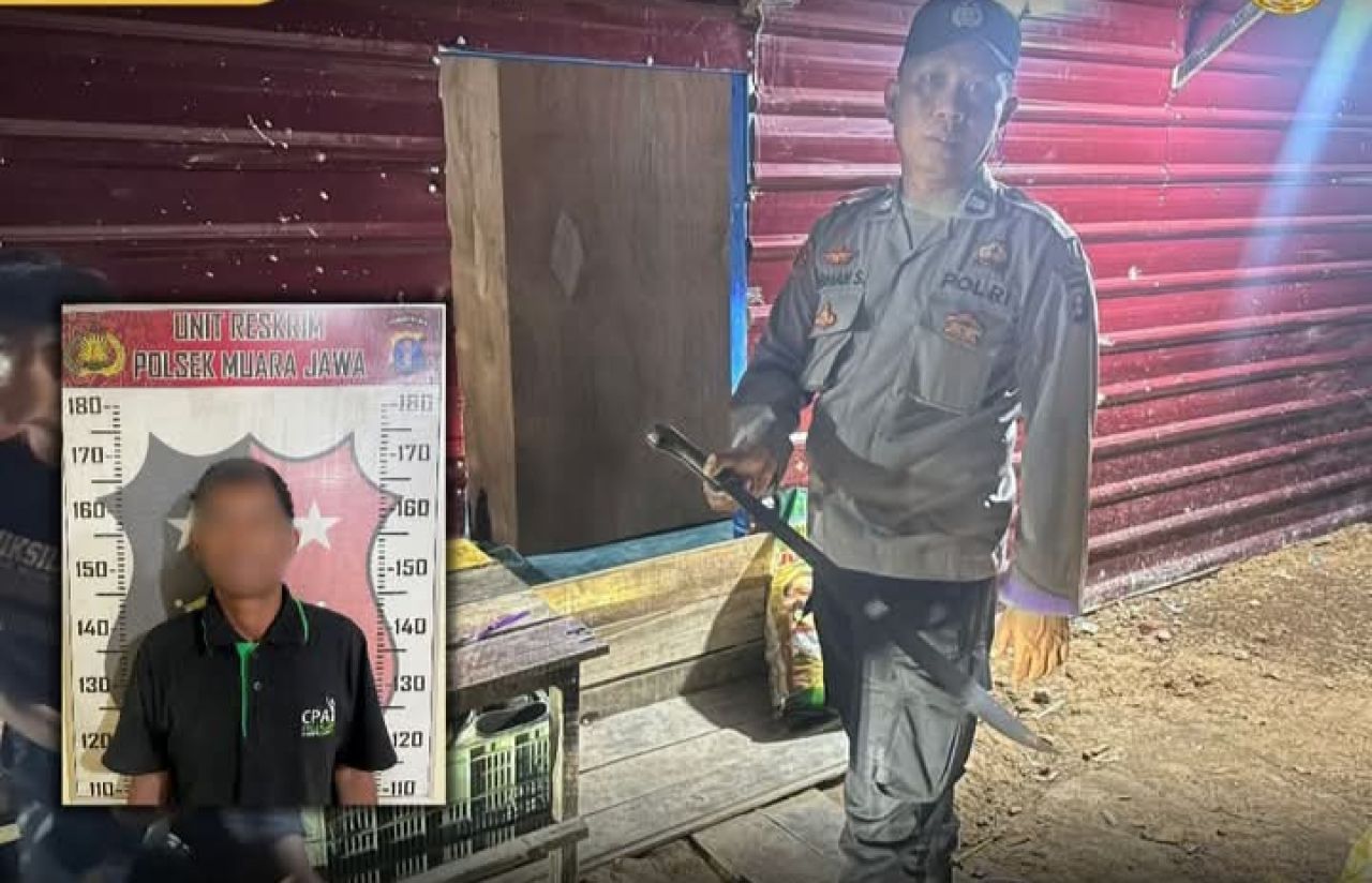 Polisi mengamankan sebilah parang