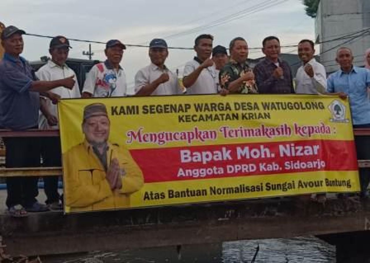 Ucapan terima kasih warga Desa Watugolong