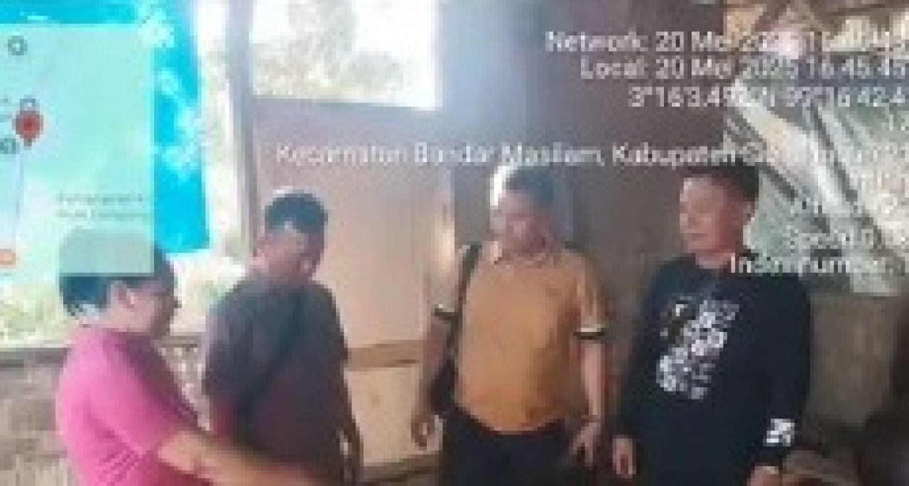 Tim Reskrim Polres Simalungun mengecek lokasi yang diduga tempat judi
