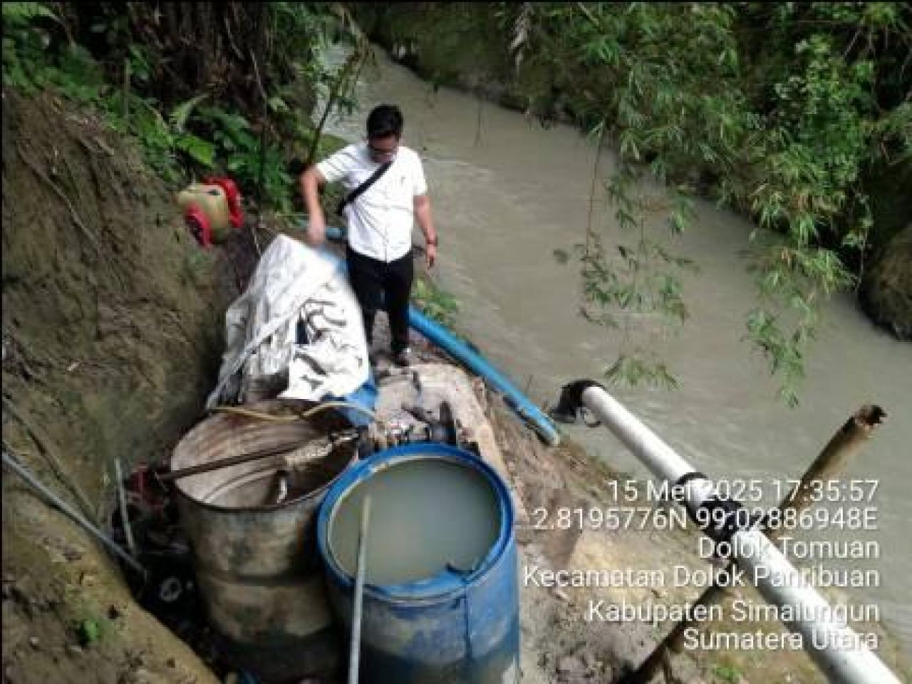 Penertiban tambang ilegal oleh Polres Simalungun