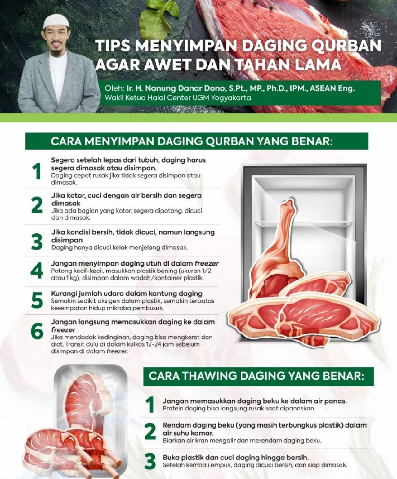 Tips menyimpan daging kurban