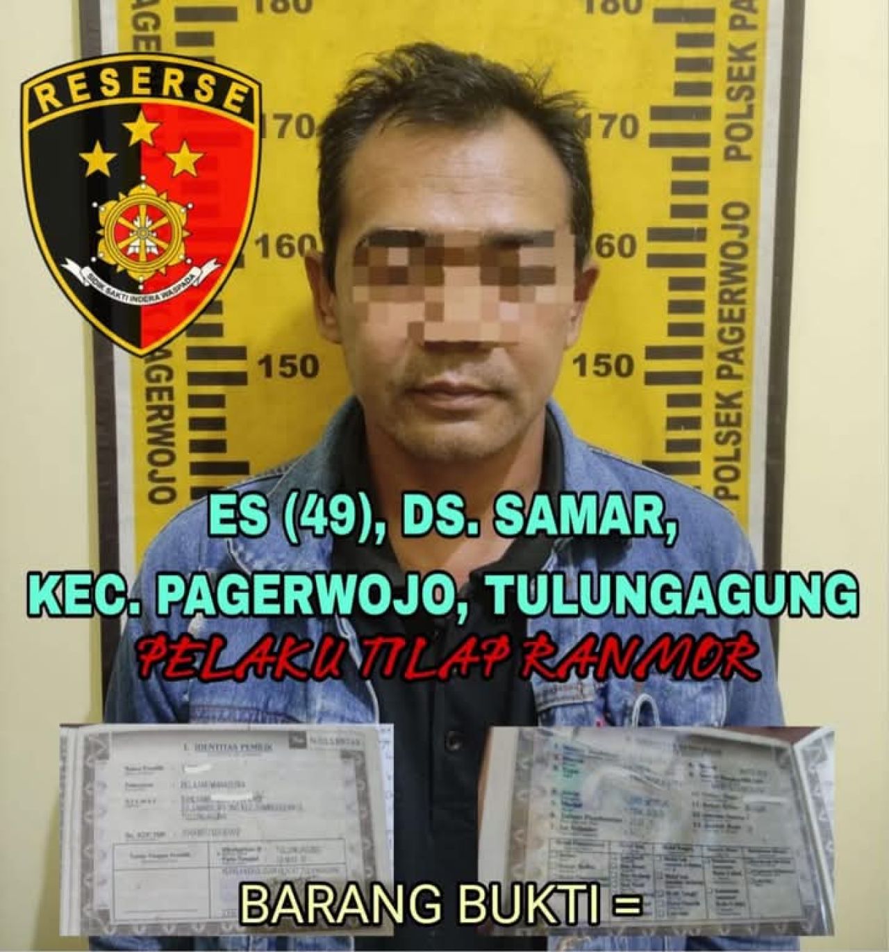 Pelaku inisial ES