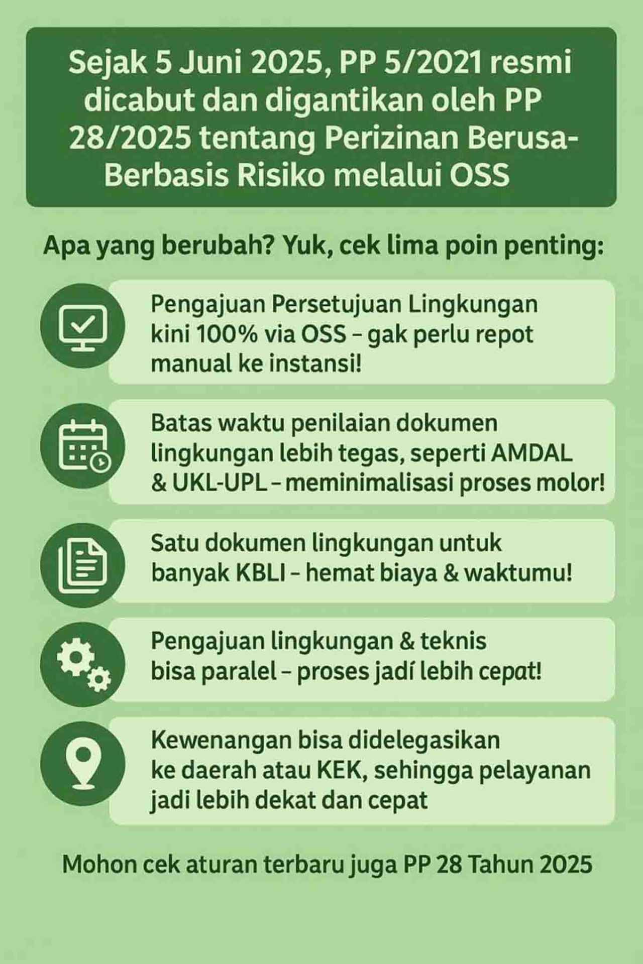 Grafis kemudahan PP Nomor 28 Tahun 2025