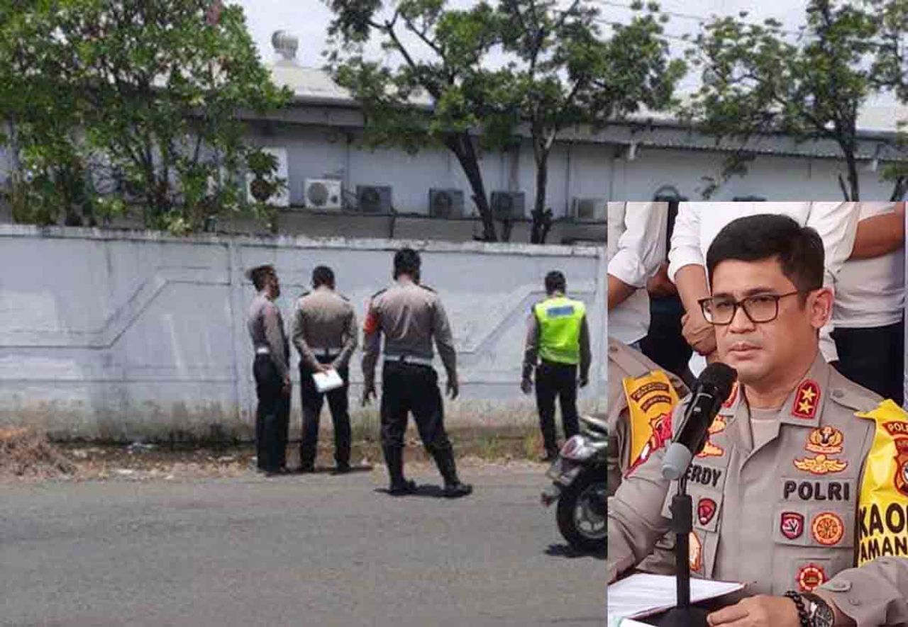 Petugas Satlantas Polres Gresik saat oleh TKP. Inzet : Irjen Medisyam