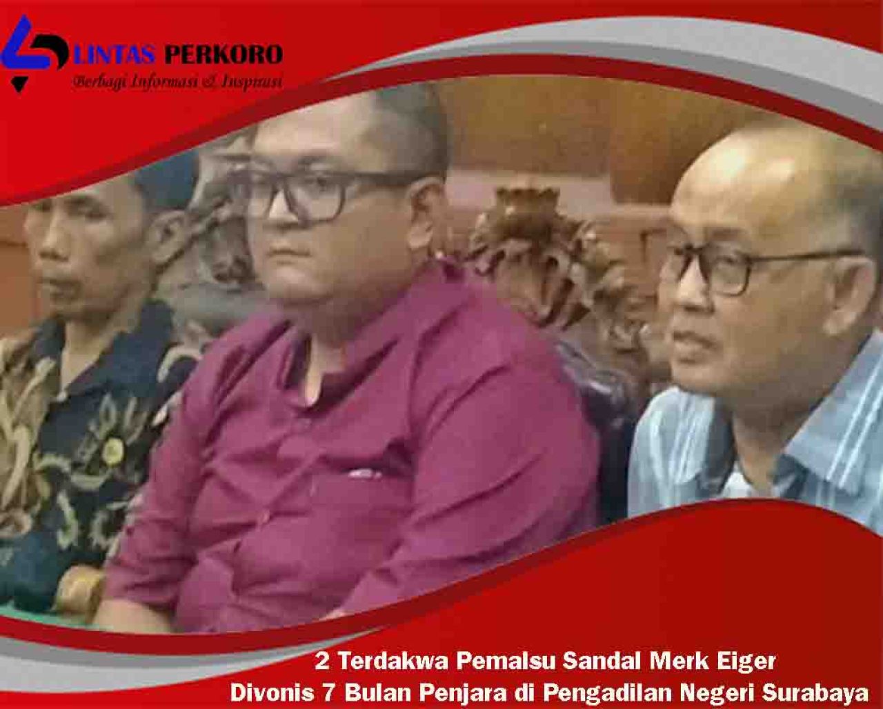 3 terpidana pemalsu merk Eiger