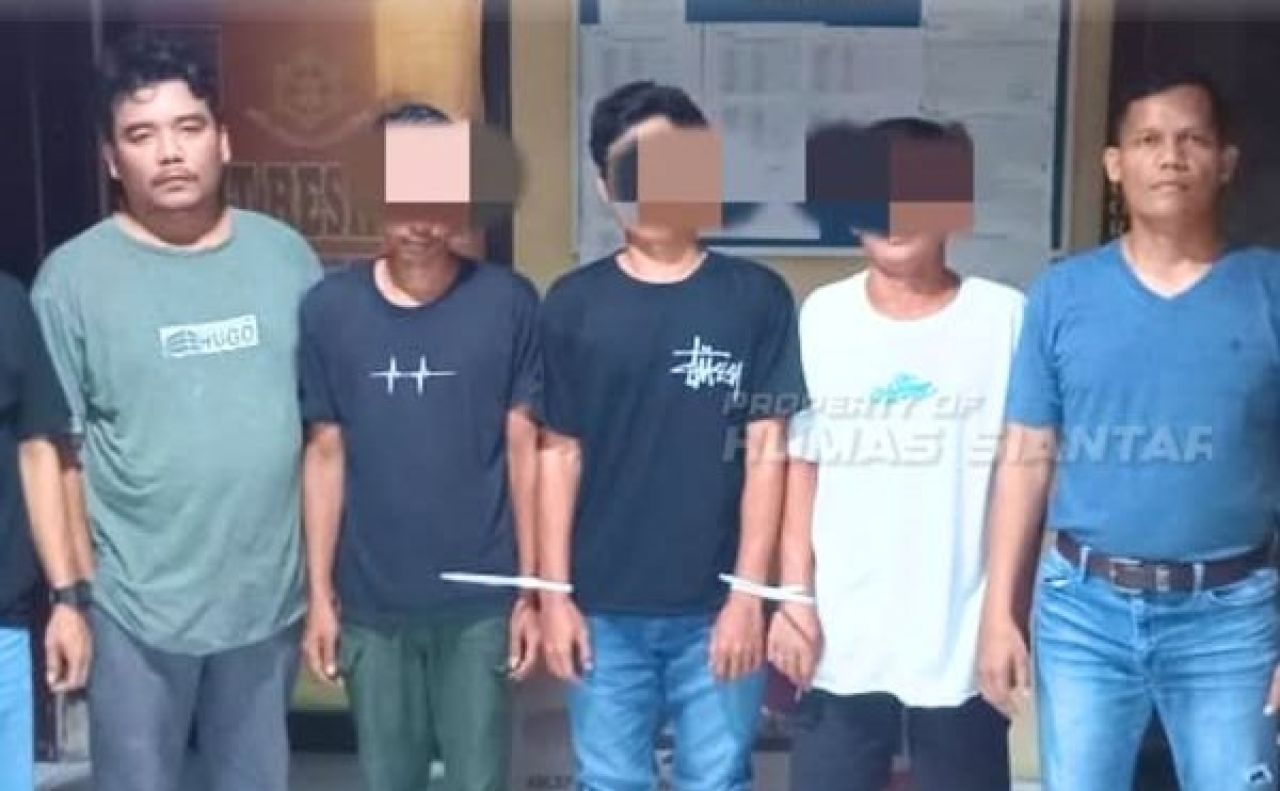 3 pelaku pengeroyokan bersama Petugas Polsek Siantar Martoba