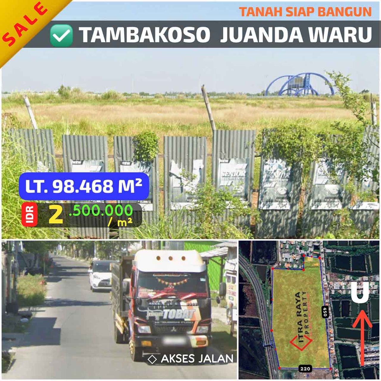 Dijual tanah di dekat Bandara Juanda