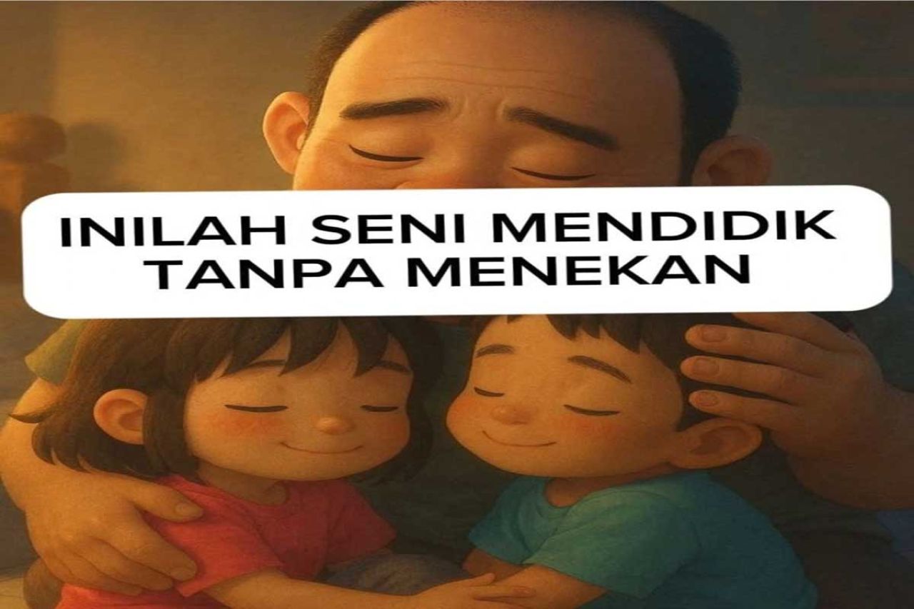Mendidik anak. (Foto ilustrasi AI)