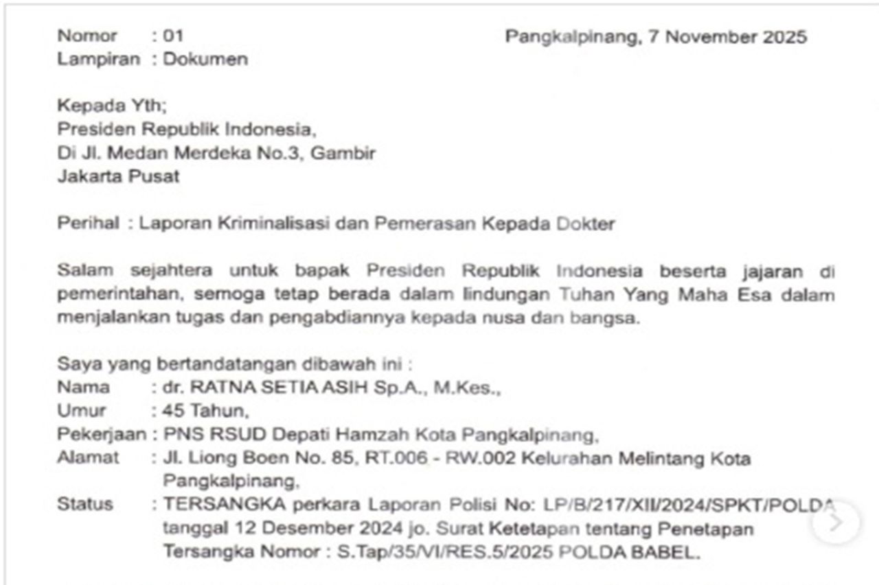 Surat dari Dokter Ratna Setia Asih
