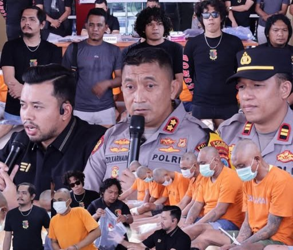 Kapolres Morowali saat konferensi pers kasus perampokan