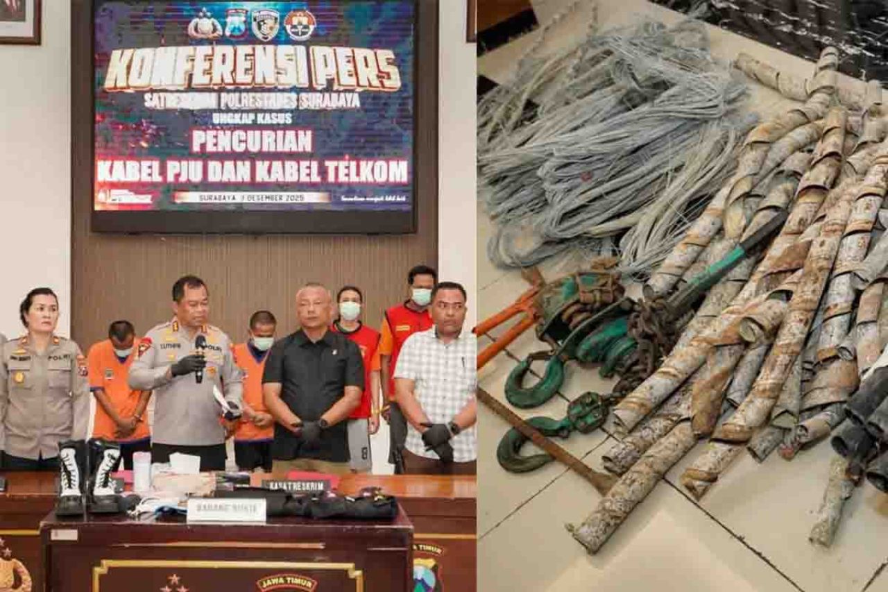 Konferensi pers pencurian kabel Telkom
