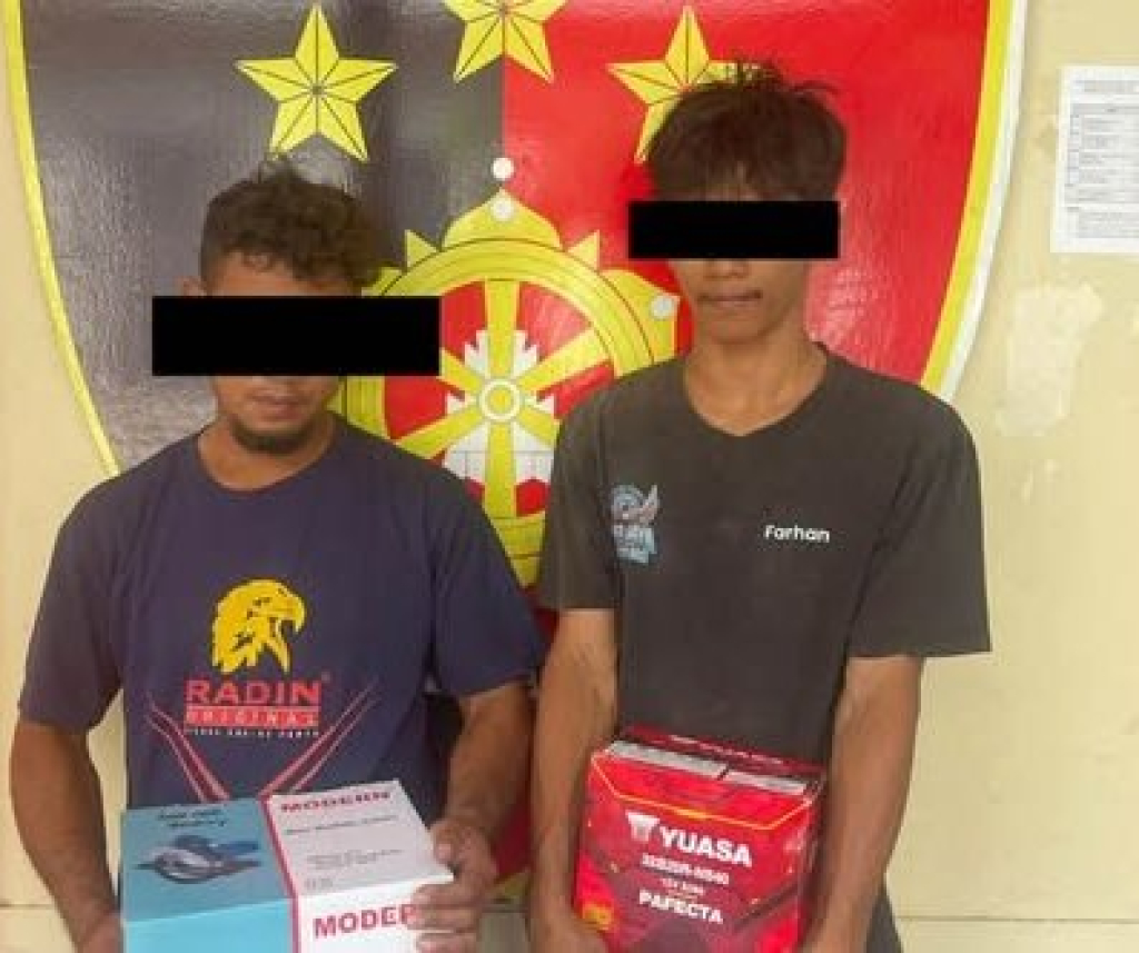 Dua pelaku pencurian yang ditangkap Satreskrim Polres Kepulauan Selayar