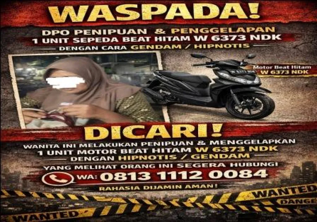 Mahasiswi Asal Kelurahan Bebekan Selatan Jadi Korban Penipuan, Motor Raib