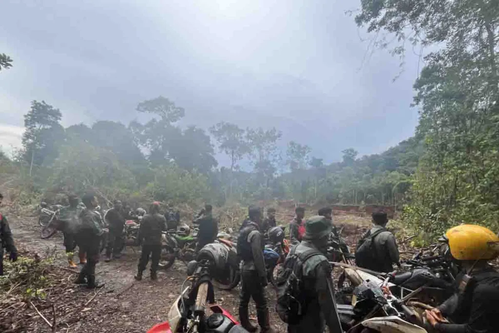 Aparat Gabungan Gempur Tambang Emas Ilegal di Desa Artain