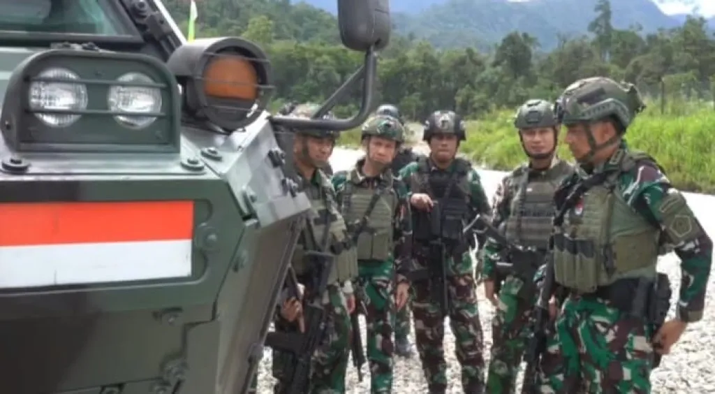 Panser anoa TNI ditempatkan di area PT Freeport