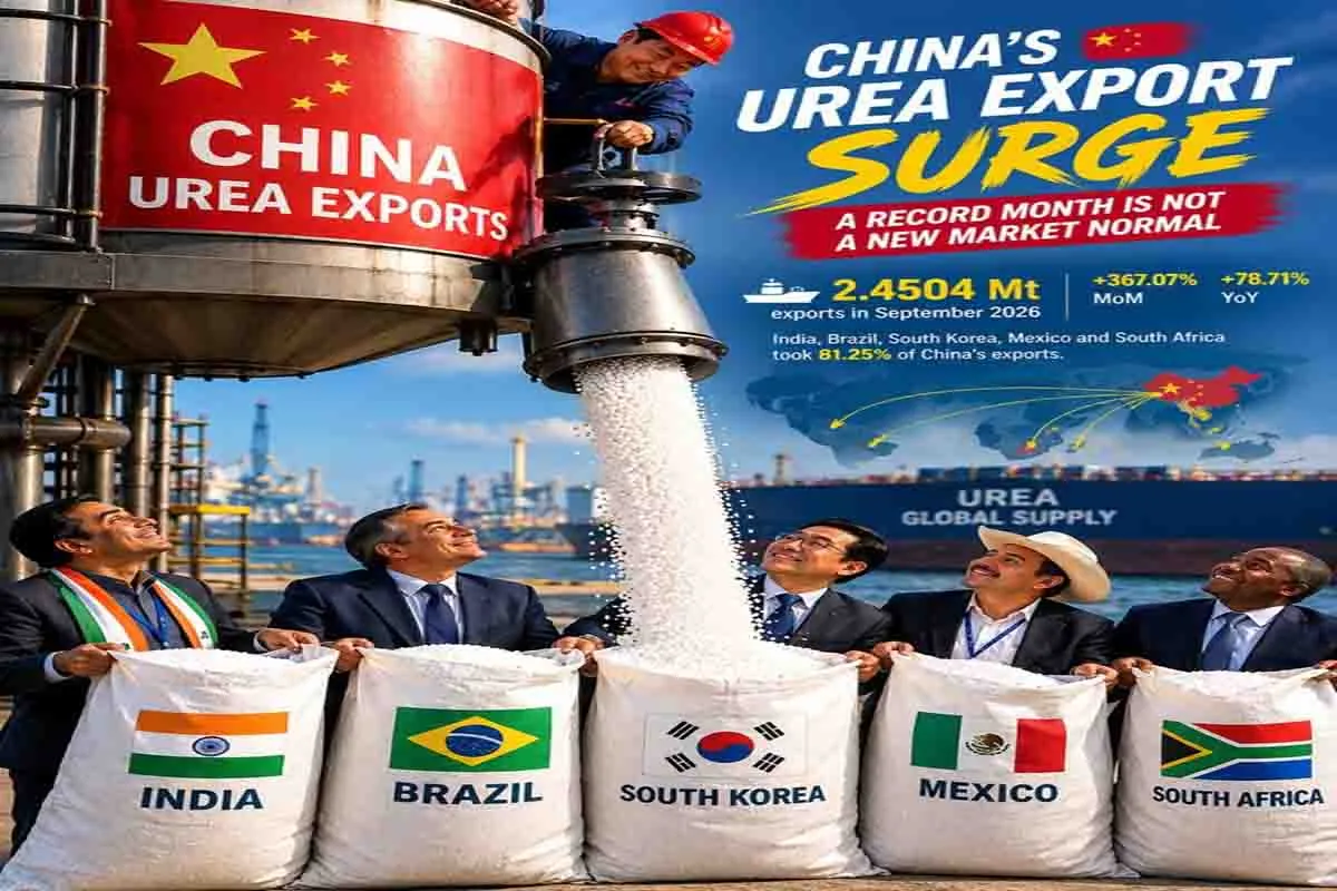 Ekspor Urea China Melonjak pada September 2026