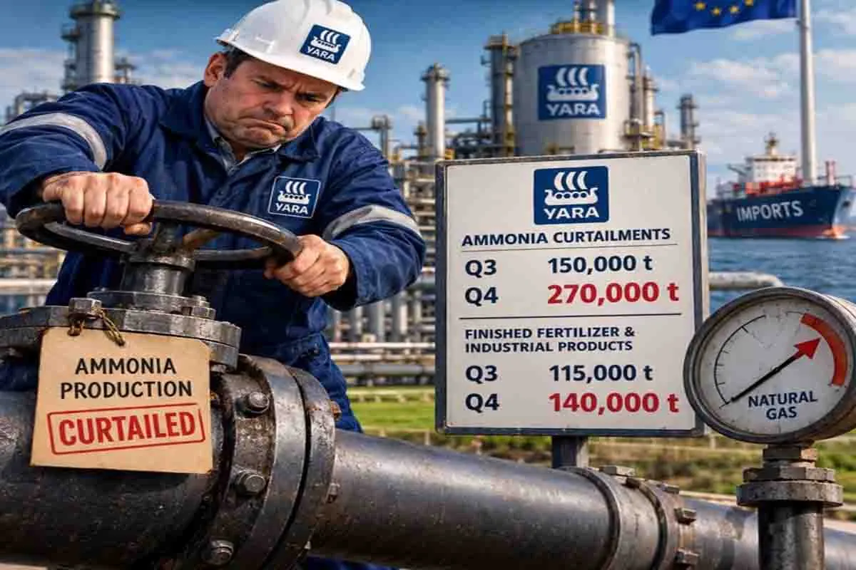 Yara International Kurangi Produski Pupuk Akibat Kenaikan Harga Gas